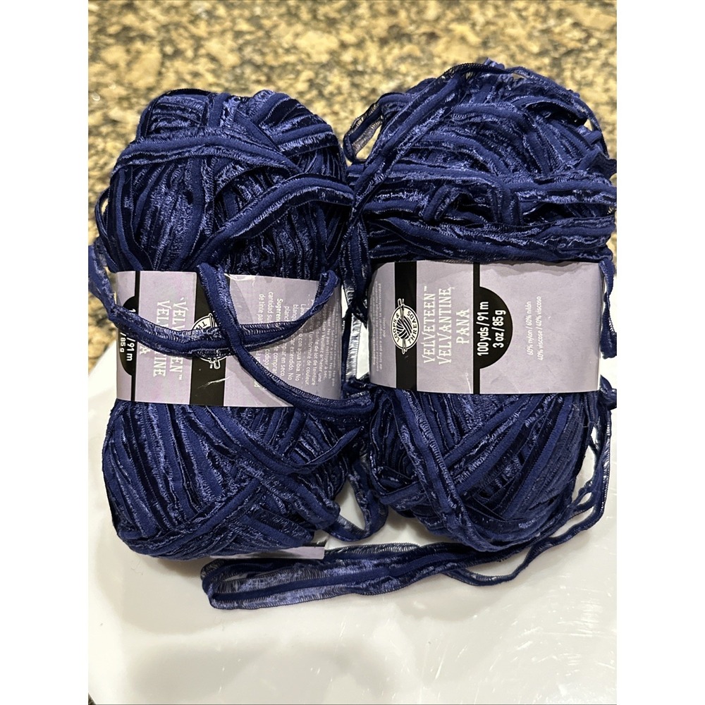 Loops & Threads Velveteen ROYAL‎ BLUE #19134 100 yards Lot Of 2
